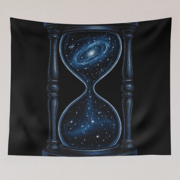 Item preview, Galaxy Hourglass – Cosmic Time Illustration with Universe Inside designed and sold by HAFIZ-DP.
