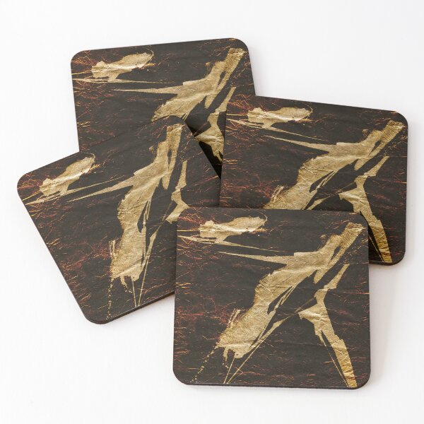 Item preview, Dynamic Golden Strokes Abstraction  designed and sold by NickDedidis.