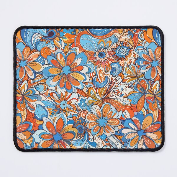 Item preview, Psychedelic Flower with Orange and Blue designed and sold by CoolPixels.