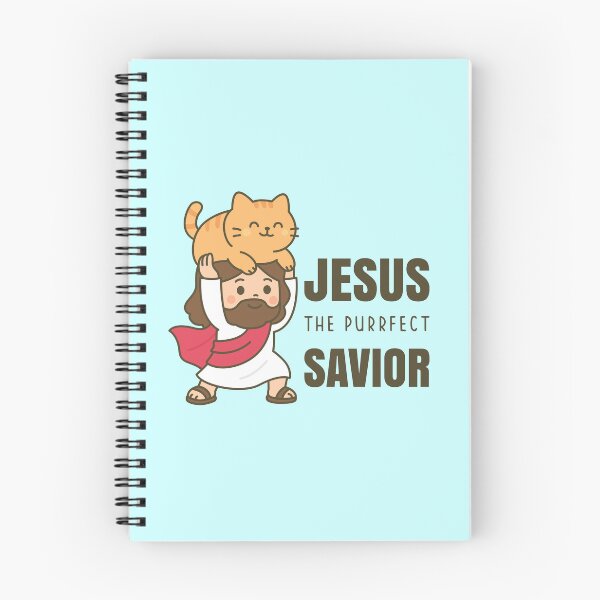 Item preview, Jesús el Salvador Purrfecto Lindo Gato Arte Cristiano designed and sold by BibleProject.