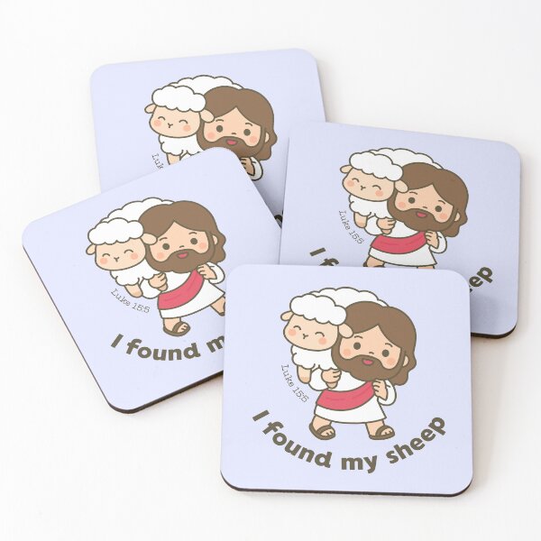 Item preview, I Found My Sheep – Cute Jesus with Lamb (Luke 15:5) designed and sold by BibleProject.
