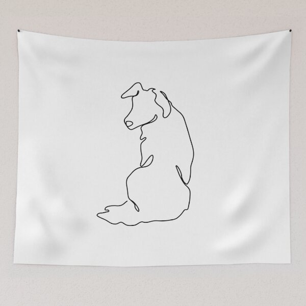 Item preview, Minimalist Line Art of a Serene Stylized Dog designed and sold by TurtleDojo.