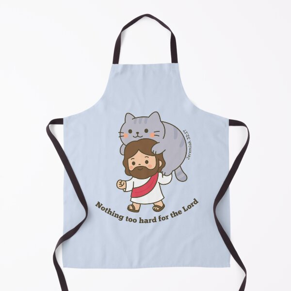 Item preview, Cute Jesus Carrying a Giant Cat – Nothing Too Hard for the Lord designed and sold by BibleProject.