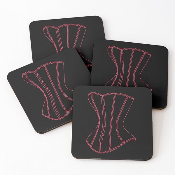 Item preview, Line Art Corset - Red designed and sold by SleeplessStitch.