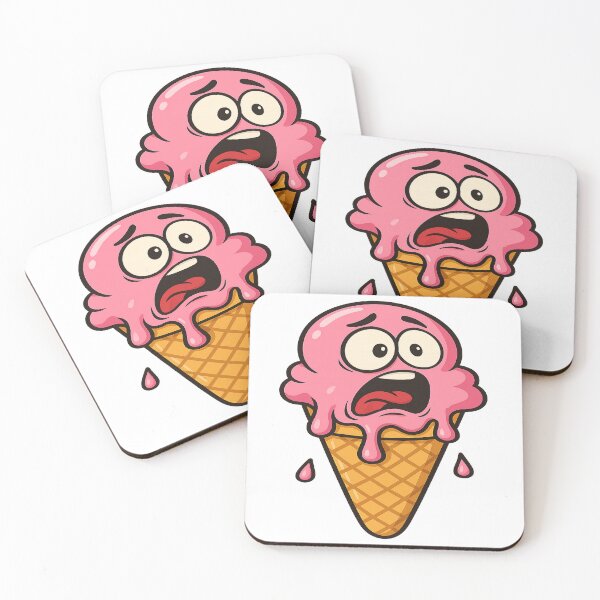 Item preview, Melting Ice Cream Scream – Funny Cartoon Dessert Art designed and sold by SupplyCode.