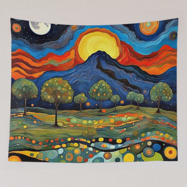 Item preview, Moonlit Mountain Meadow 3 designed and sold by George Hutton Hunter.