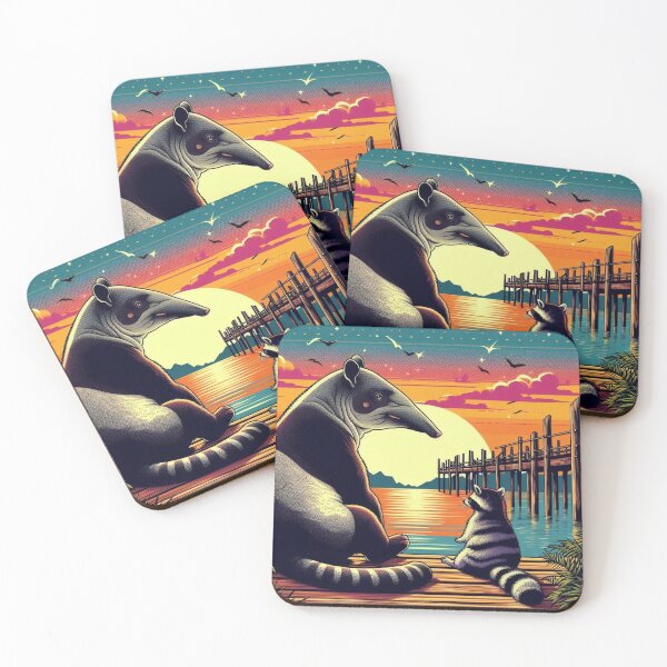 Item preview, cute tapir and raccoon designed and sold by Dogandesighn.
