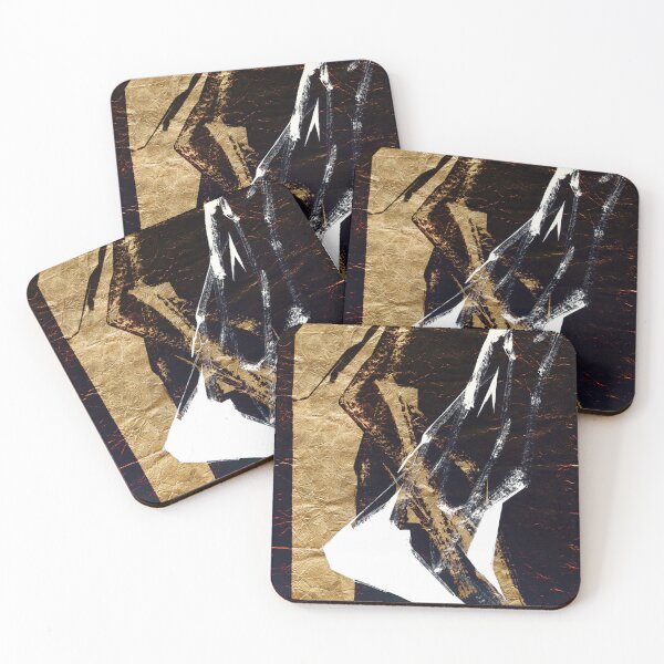 Item preview, Abstract forms in gold, black, and white designed and sold by NickDedidis.