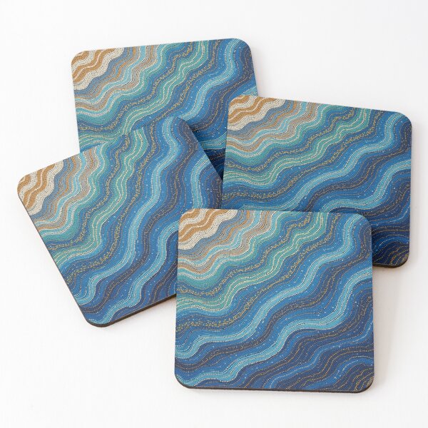 Item preview, Aboriginal Inspired Dot Art - With The Waves At Dawn designed and sold by GrinGalore.