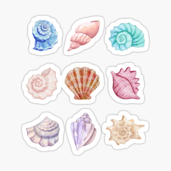 Aperçu de l'œuvre Seashell Whispers – Joli design de charme côtier créée et vendue par ChromaMyst.