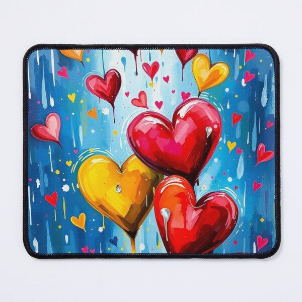 Artikel-Vorschau von Rainfall of Watercolor Hearts, designt und verkauft von Colors and Chaos.
