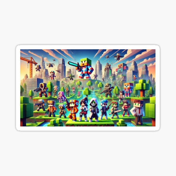 Vista previa del artículo con la obra «Minecraft, Roblox, Fortnite», diseñado y vendido por TONIX-Art.