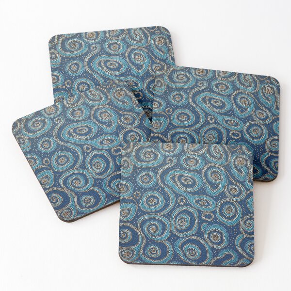 Item preview, Aboriginal Inspired Dot Art - With The Waves Near The Archipelago designed and sold by GrinGalore.