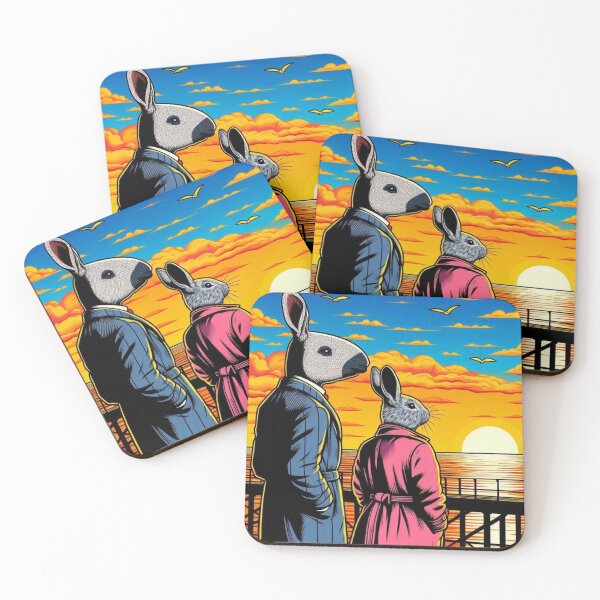 Item preview, cute rabbit and tapir sunset watching designed and sold by Dogandesighn.