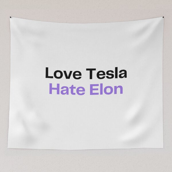 Item preview, Love Tesla. Hate Elon. (Square version) designed and sold by oconghd.
