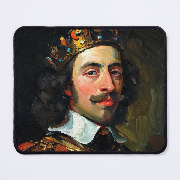 Item preview, Portrait of a Spanish King with beard vintage painting art designed and sold by Vintage Designs +.