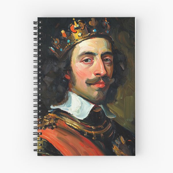 Item preview, Portrait of a Spanish King  with beard vintage painting art designed and sold by Vintage Designs +.