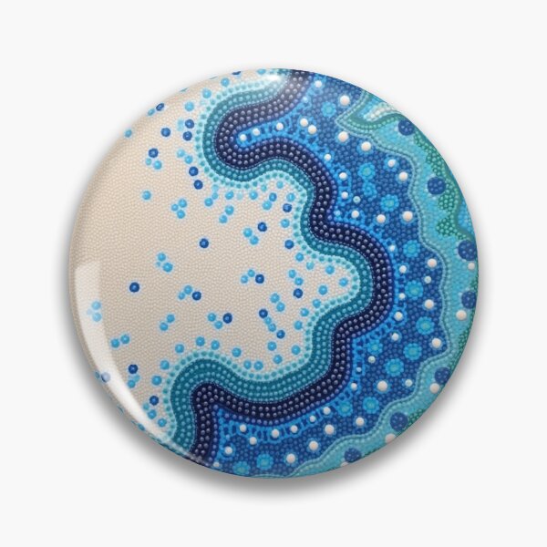 Item preview, Aboriginal Inspired Dot Art - Paradise Beach At Night designed and sold by GrinGalore.