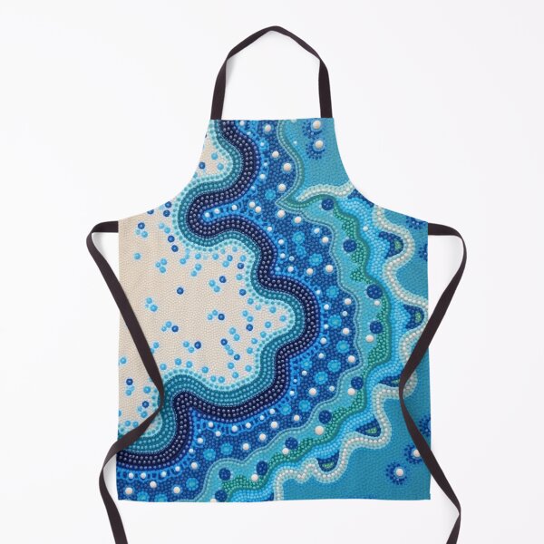 Item preview, Aboriginal Inspired Dot Art - Paradise Beach At Night designed and sold by GrinGalore.