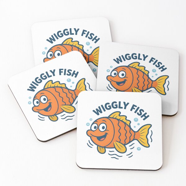 Item preview, Wiggly Fish – Happy Orange Cartoon designed and sold by ALITOPRINCE.
