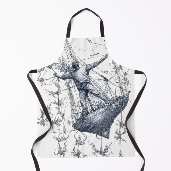 Item preview, Surreal Sailor on Abstract Ship – Intricate Nautical Fantasy Illustration designed and sold by Shoot-The-Moon.