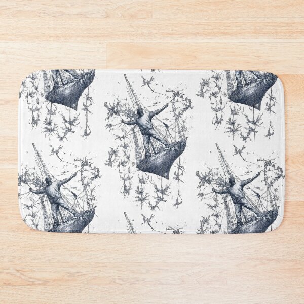 Item preview, Surreal Sailor on Abstract Ship – Intricate Nautical Fantasy Illustration designed and sold by Shoot-The-Moon.