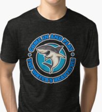 Funny Shark The Water's Beautiful Joke Tri-blend T-Shirt