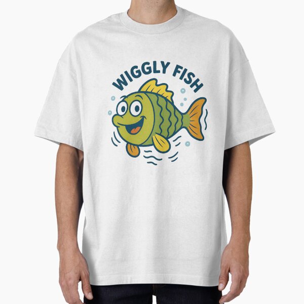 Item preview, Wiggly Fish – Silly Green Sea Buddy designed and sold by ALITOPRINCE.