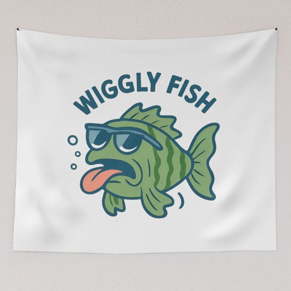 Item preview, Wiggly Fish – Too Cool to Swim designed and sold by ALITOPRINCE.