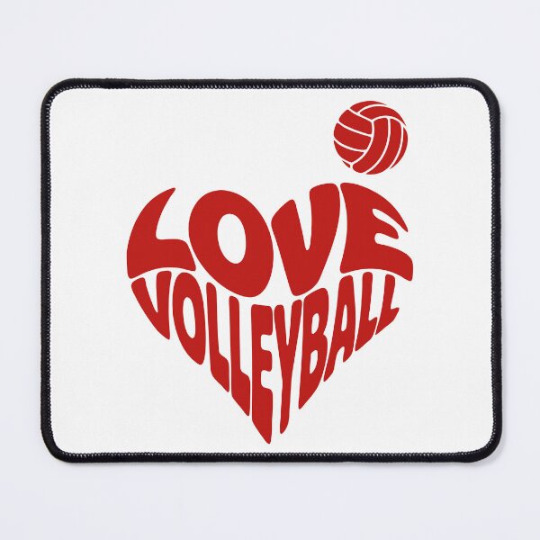 Item preview, A red heart formed with the words I love volleyball designed and sold by AFernandesDSG.