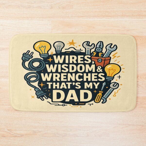 Item preview, Wires, Wisdom & Wrenches – That’s My Dad | Father’s Day Gift for Handy Dads designed and sold by Rajasekar.