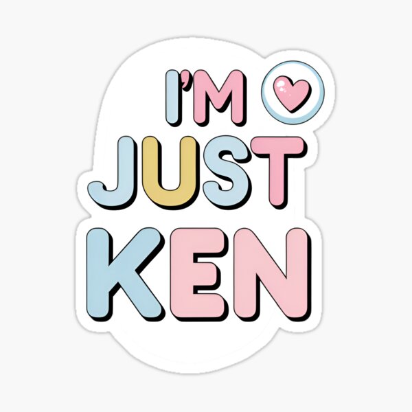 Artikel-Vorschau von Ich bin nur Ken – Pastell-Pop-Art-Typografie, designt und verkauft von Aetspire tees.