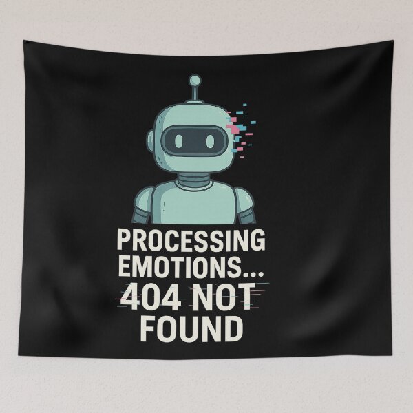 Item preview, Processing Emotions... 404 Not Found – Glitch Robot T-Shirt Design designed and sold by Josinta.