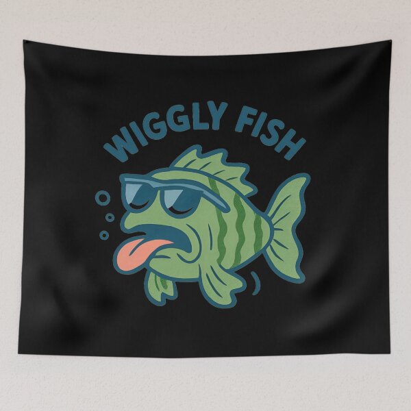 Item preview, Wiggly Fish – Too Cool to Swim designed and sold by ALITOPRINCE.