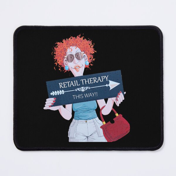 Item preview, Funny Retail Therapy Shopping Poster designed and sold by KALEIDOSCOPE UK.
