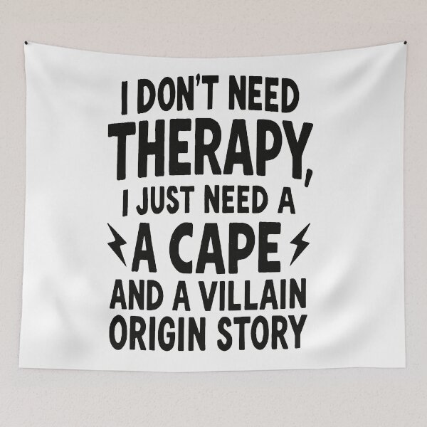 Item preview, No Therapy Needed Villain Origin Story designed and sold by Owcomm.