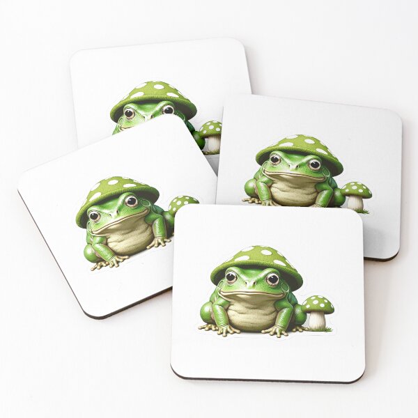 Item preview, 3D Cottage core Frog with a Mushroom Hat designed and sold by Kuber16.