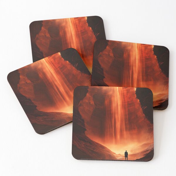 Item preview, Mystical Red Canyon with Enigmatic Waterfall designed and sold by Artessie.
