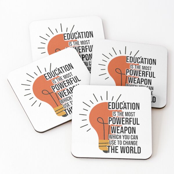 Item preview, Education Is the Most Powerful Weapon – Inspiring Quote Design for Change and Knowledge designed and sold by ArtsyExplorer.