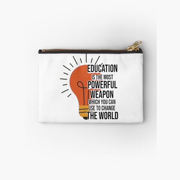 Item preview, Education Is the Most Powerful Weapon – Inspiring Quote Design for Change and Knowledge designed and sold by ArtsyExplorer.
