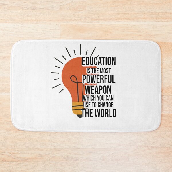 Item preview, Education Is the Most Powerful Weapon – Inspiring Quote Design for Change and Knowledge designed and sold by ArtsyExplorer.