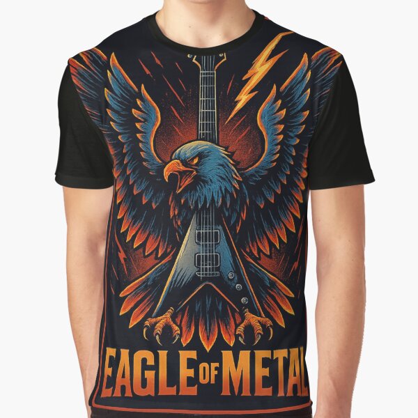 Item preview, EAGLE OF METAL | Fierce Guitar-Wielding Eagle Metal Design designed and sold by DireBlaze.