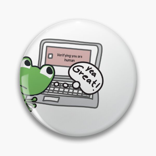 Item preview, Verifying you are human funny frog  designed and sold by CrocoDi.