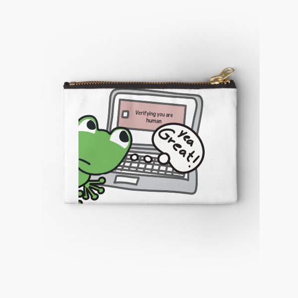Item preview, Verifying you are human funny frog  designed and sold by CrocoDi.