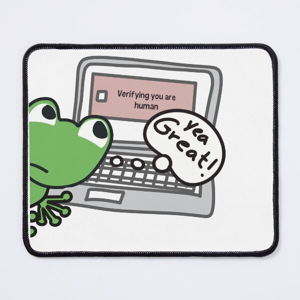 Item preview, Verifying you are human funny frog  designed and sold by CrocoDi.