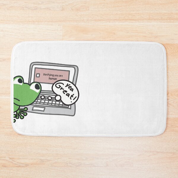 Item preview, Verifying you are human funny frog  designed and sold by CrocoDi.