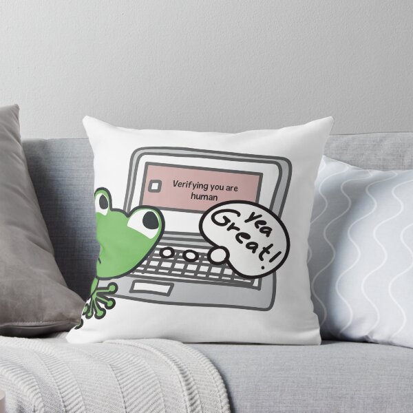 Item preview, Verifying you are human funny frog  designed and sold by CrocoDi.