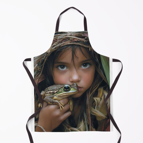 Item preview, Child with Frog Surrounded by Nature's Embrace designed and sold by Artessie.