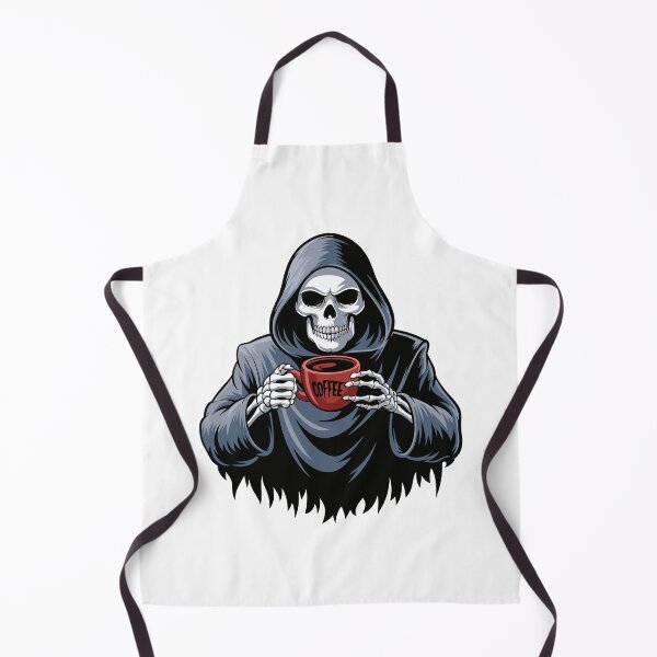 Item preview, A grim reaper drinking a cup of coffee, Illustration for Halloween designed and sold by AFernandesDSG.