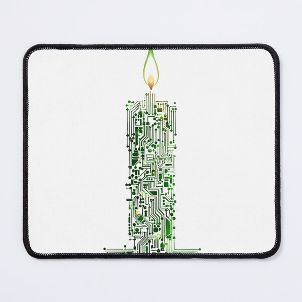 Item preview, Cyber Circuit Candle – Tech Flame Illustration designed and sold by Alphakenon.